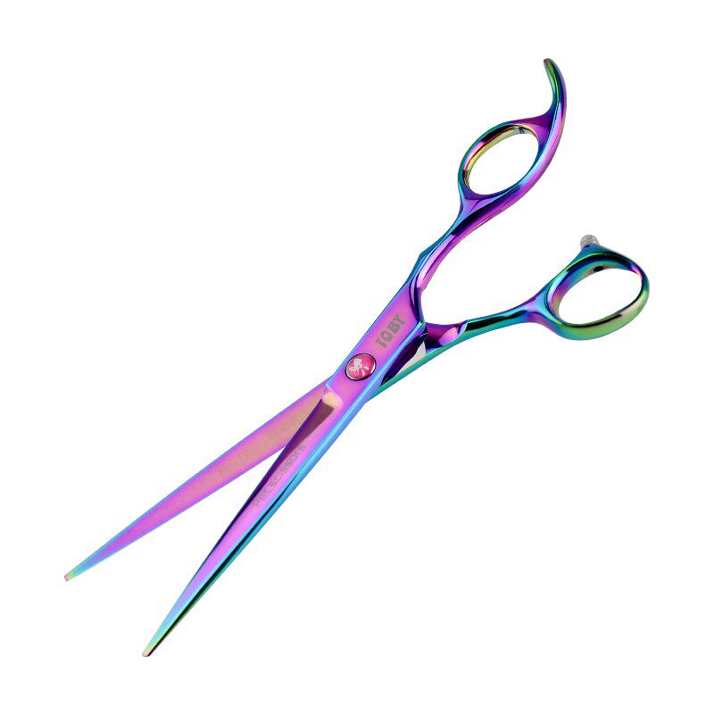 TOBY彩钢炫彩宠物美容剪刀直剪牙剪弯剪7寸7.5寸8寸9寸狗毛剪