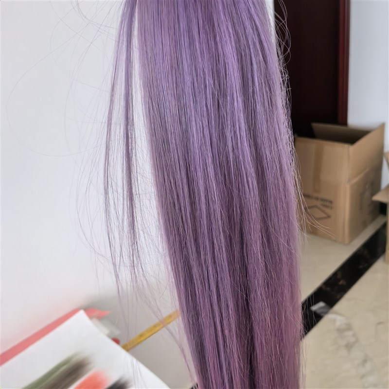 三代无折头彩色羽毛接发真发束自己接水晶线隐形无痕假发片女
