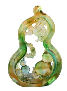 大富大贵小工艺品家居装饰摆件琉璃艺术品葫芦祝寿贺寿送领导同事