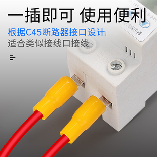 C45插针插片冷压接线端子紫铜鸭嘴鼻DZ47空气开断路器针式 接插片