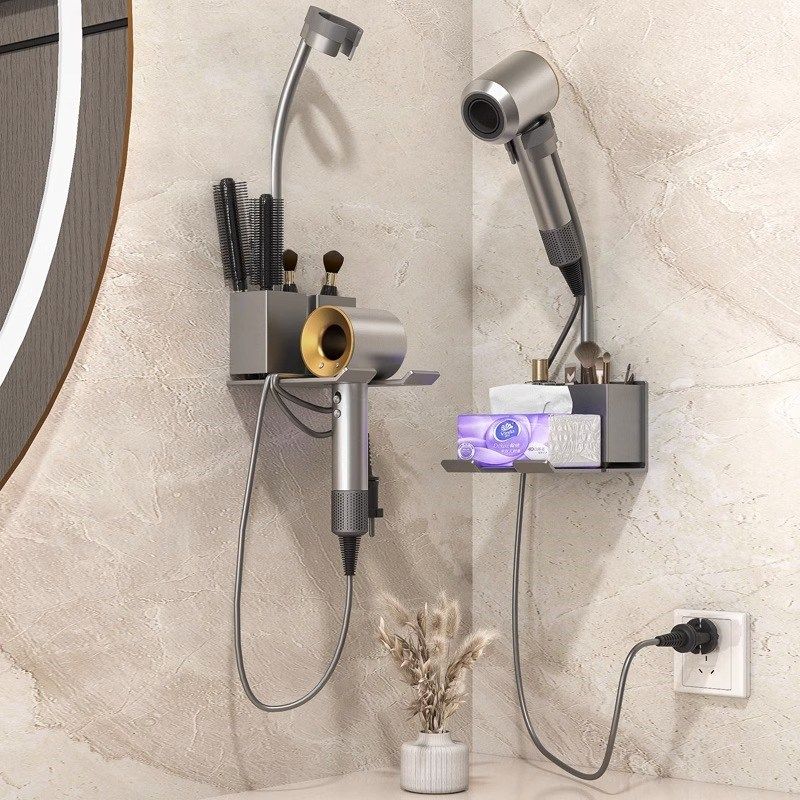 卫生间懒人吹风机支架免手拿风筒解放双手电吹风置物架壁挂免打孔,家庭/个人清洁工具,吹风机置物架,淘宝优惠券,粉丝福利购,淘宝优惠卷