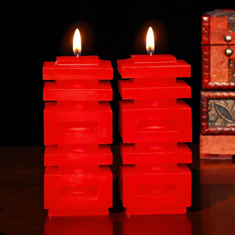 结婚喜字蜡烛一对婚礼红色喜烛洞房花烛无烟龙凤烛婚庆用品大全