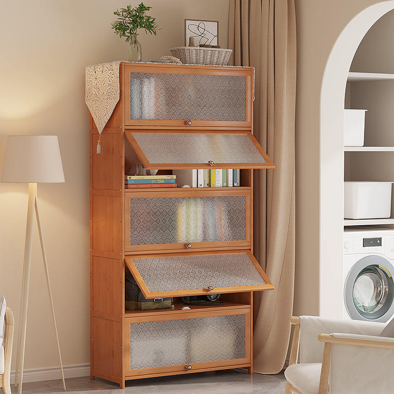 实木书柜带门矮柜楼梯下储物柜书架储物置物客厅多层防尘家用落地