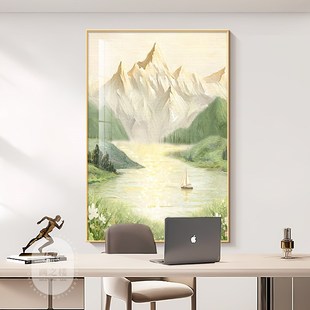 聚宝盆总经理老板办公室挂画日照金山高级感公司会客厅墙壁装饰画