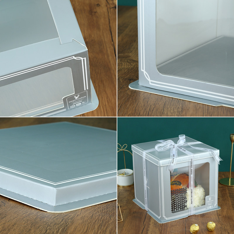 半透明生日蛋糕盒子6寸8寸10寸12寸单双层加高开窗方形烘焙包装盒,厨房/烹饪用具,点心包装盒/包装袋,淘宝优惠券,粉丝福利购,淘宝优惠卷