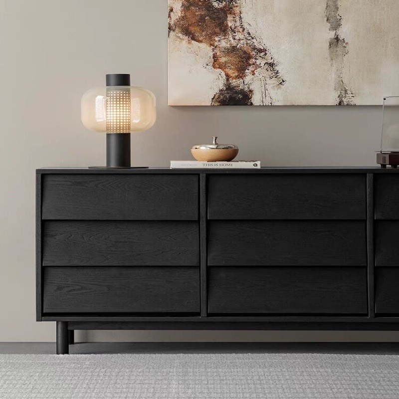 侘寂风九斗柜复古北欧实木储物柜日式中古餐边柜客厅卧室收纳边柜