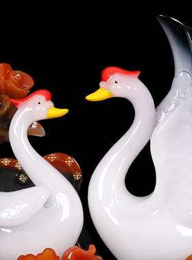 百年好合天鹅摆件创意客厅婚房家居装饰闺蜜结婚礼物实用新婚礼品