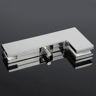 304不锈钢玻璃曲夹地弹簧门配件玻璃无框门上下门夹配套七字门夹