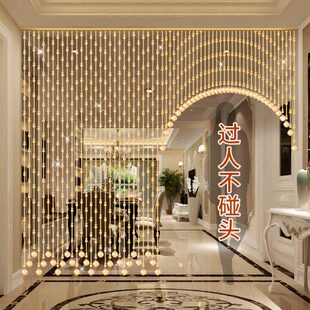 饰阳台隔断帘子过道遮挡卧室家用葫芦挂帘 水晶珠帘门帘客厅餐厅装