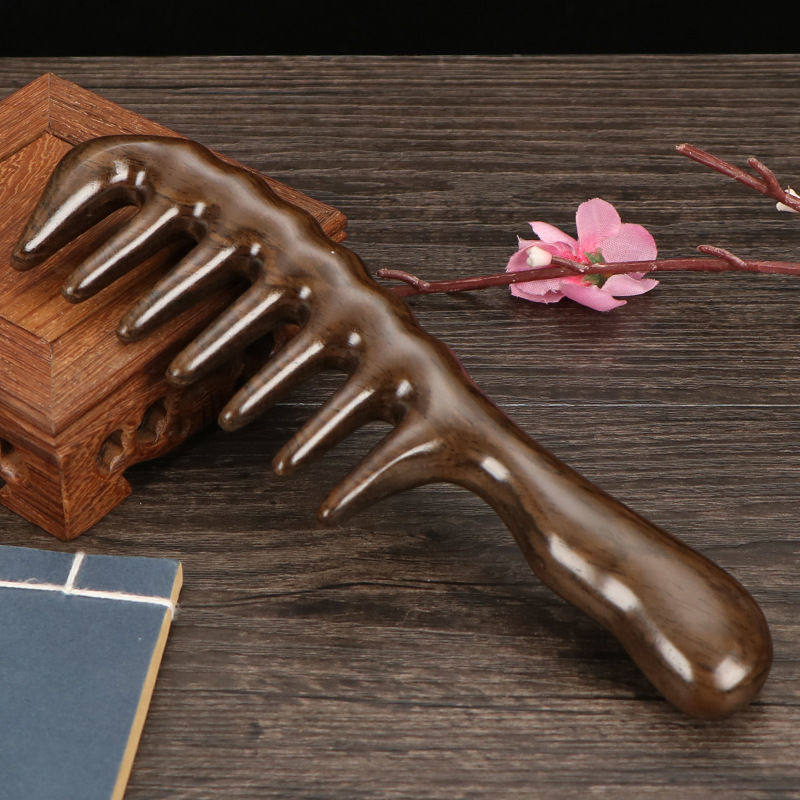 长柄宽齿檀木按摩梳子经络梳头部颈部全身按摩梳子卷发家用,个人护理/保健/按摩器材,其它按摩器材,淘宝优惠券,粉丝福利购,淘宝优惠卷