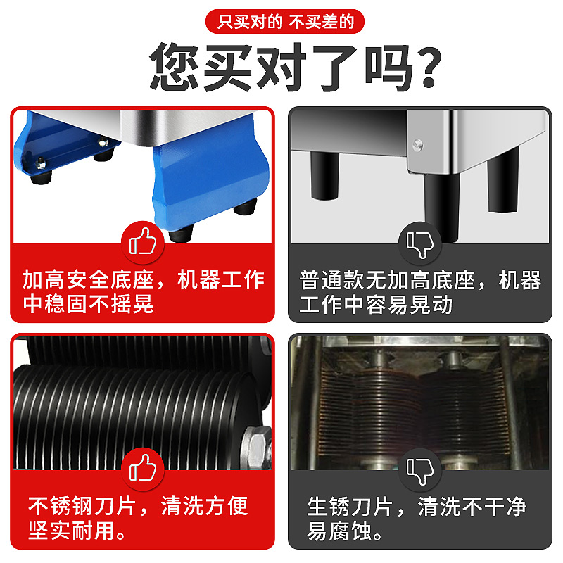 切肉机商用多功能电动小型家用切片丝台式全自动不锈钢切菜绞肉丁