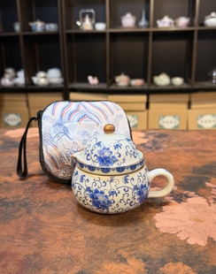 青花掐丝茶咖杯b020