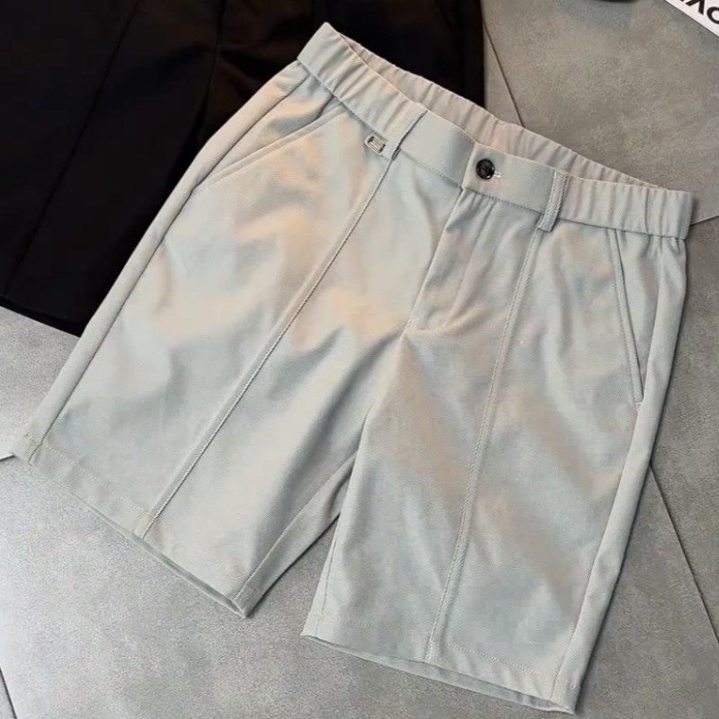 夏季重磅斜纹棉肌理感休闲短裤男时尚百搭宽松透气纯色直筒五分裤,男装,短裤,淘宝优惠券,粉丝福利购,淘宝优惠卷