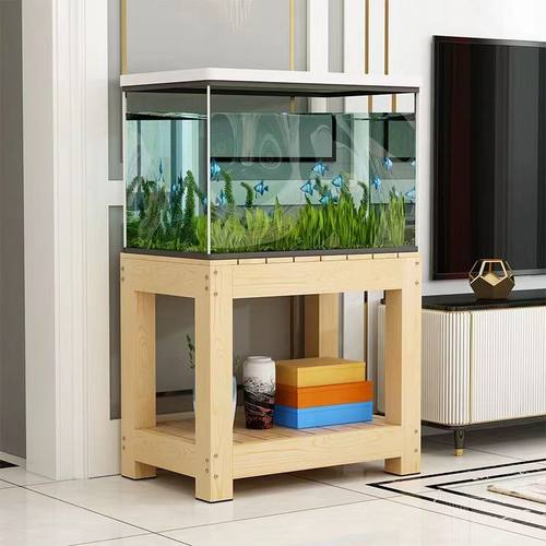鱼缸架子实木鱼缸桌底座架玻璃缸草缸组缸架子底柜子桌子木质定做