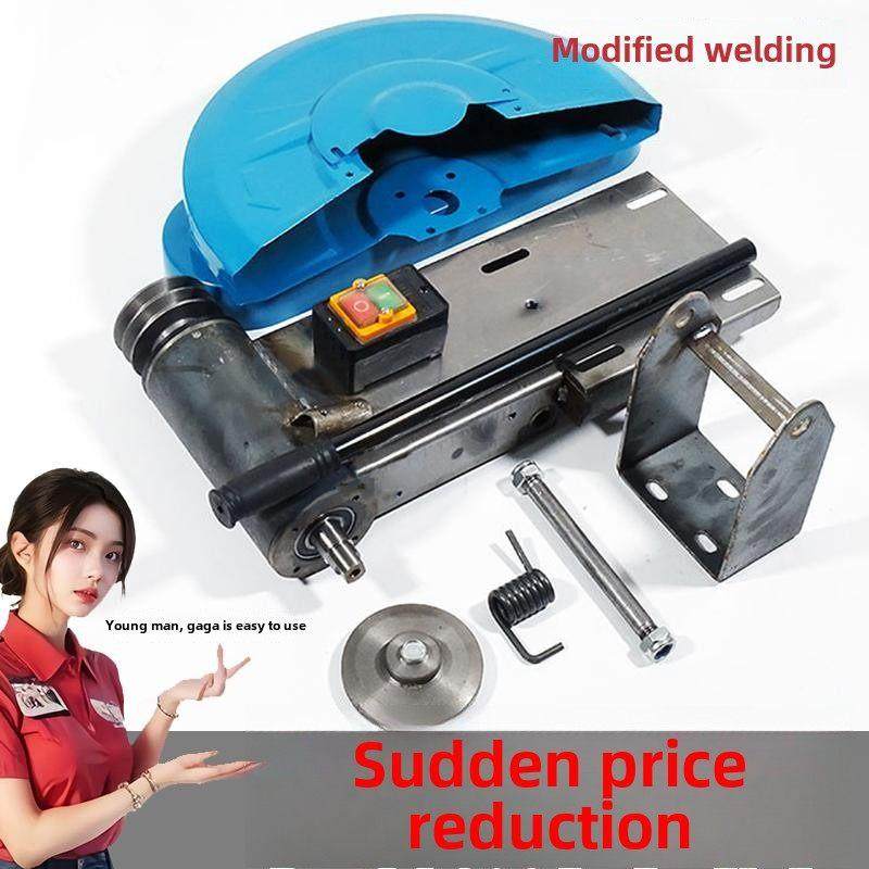 400切割机配件大全夹板传动主轴机头总成电机座支架桥梁3kw空架子