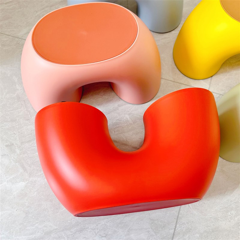 创意彩虹凳儿童防滑小板凳家用矮凳塑料加厚结实踩脚凳换鞋凳子