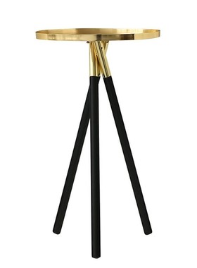 北欧时尚金色小茶几样板房间沙发边几简约角几卧室创意床头圆桌子