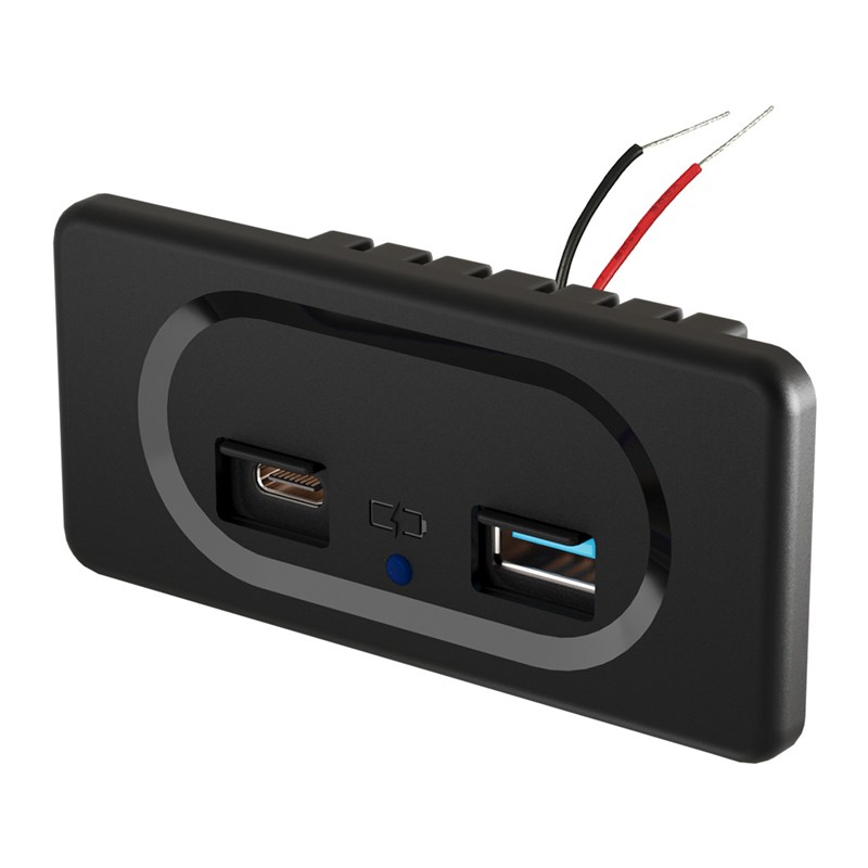 房车大巴款双USB充电12-24V通用改装双USB车充车载家具充电器