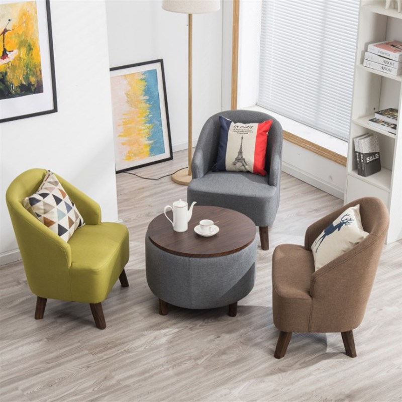 北欧单人沙发迷你小户型卧室休闲沙发椅懒人可拆洗阳台小沙发组合