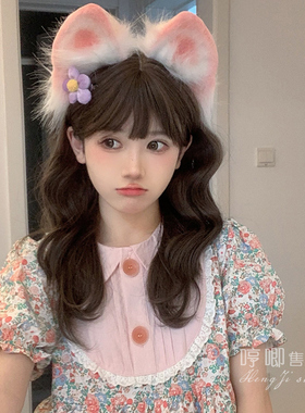 哼唧家假发女长发自然全头套中长卷时尚新款自然空气刘海甜美网红