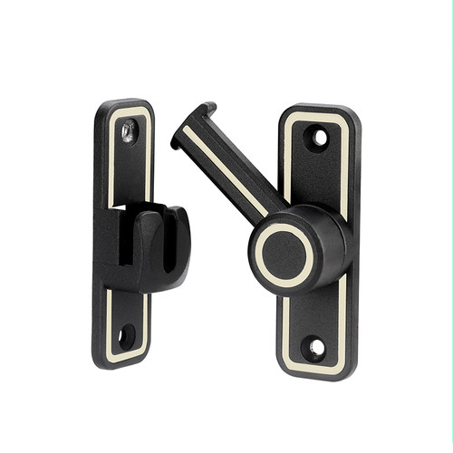 免打孔夜光门扣卫生间明装插销木门锁扣门栓防盗卡扣直角黑色闩锁