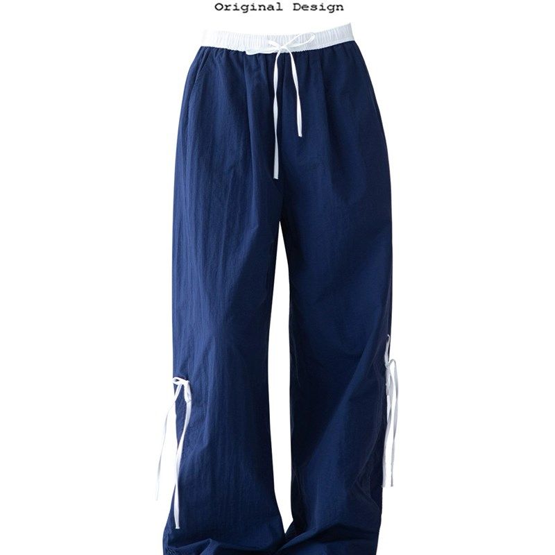 蝴蝶结系带白色hiphop嘻哈街舞裤子女夏季薄款裤子宽松休闲工装裤,女装/女士精品,卫裤,淘宝优惠券,粉丝福利购,淘宝优惠卷