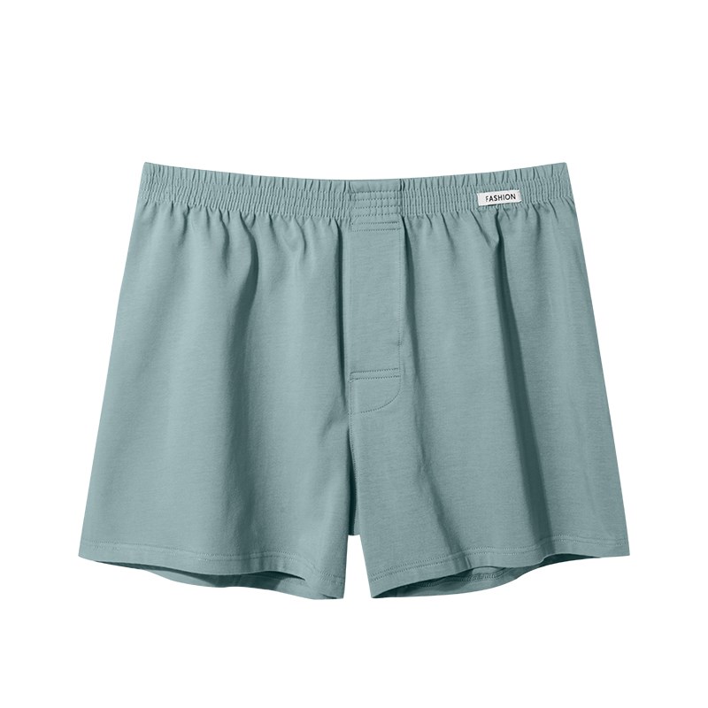 男士宽松平角内裤纯棉阿罗裤睡裤衩男生大码青年舒适透气四角裤头