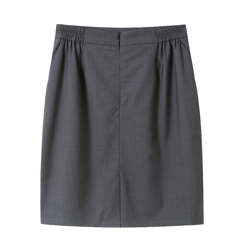 黑色松紧腰职业直筒裙女西装包臀半身裙正装工作大码短裙夏天薄款