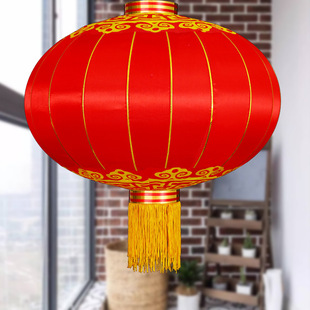 大红灯笼长廊广告福字植绒布绸布大门口阳台户外防水新年春节灯笼
