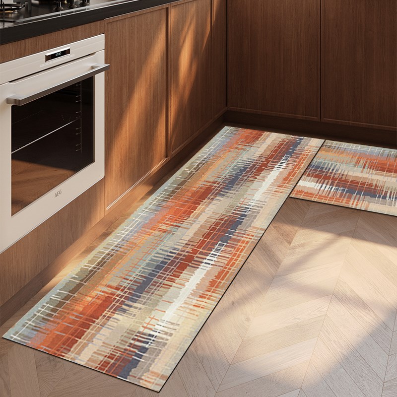 科技皮复古厨房专用地垫防油防滑垫耐脏家用吸水脚垫可擦免洗地毯