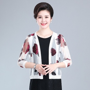 宽松显瘦搭配连衣裙花上衣 2020新款 披肩女短款 薄外套夏季 防晒开衫