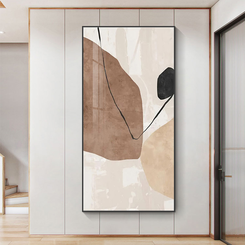 石英砂丙烯肌理画侘寂风装饰画高级感挂画抽象艺术玄关走廊落地画图片