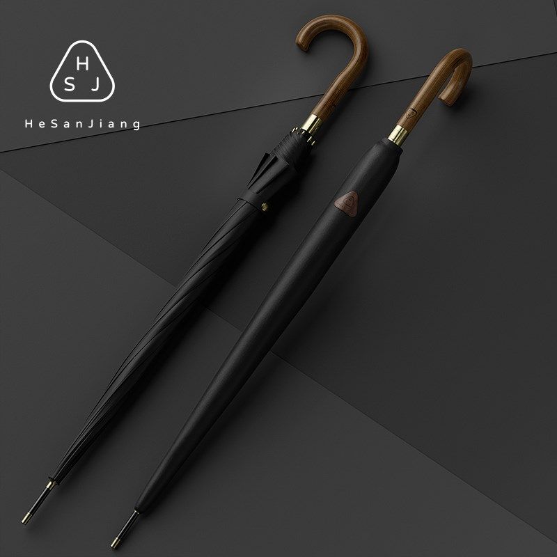 何伞匠商务直杆伞加厚伞面超大号双人雨伞实木弯柄直把伞防风抗雨,居家日用,伞,淘宝优惠券,粉丝福利购,淘宝优惠卷