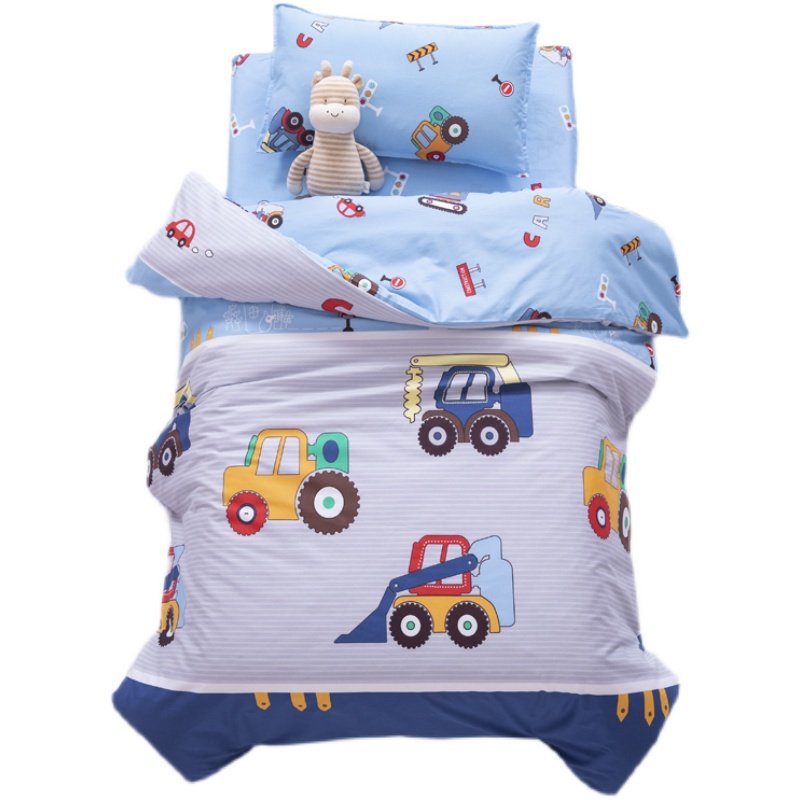 纯棉幼儿园被子三件套含芯六件套儿童全棉被褥冬宝宝入园午睡床品