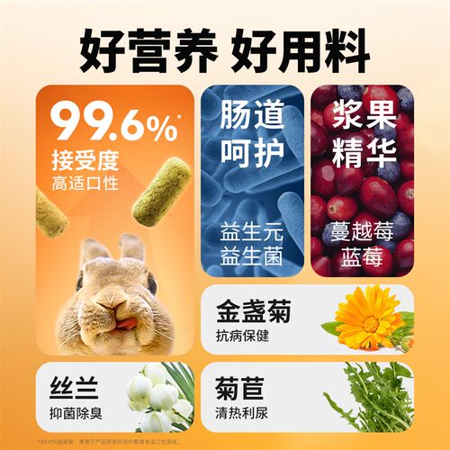 源物派C94中老年兔粮高纤低淀粉营养氨糖软骨素护关节 5岁+适用