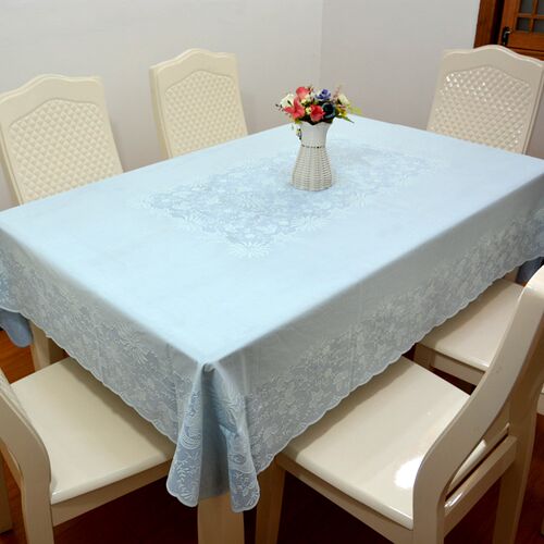 新品家用6人长方形餐桌茶几台布PVC防水防油免洗防烫简约紫色桌布