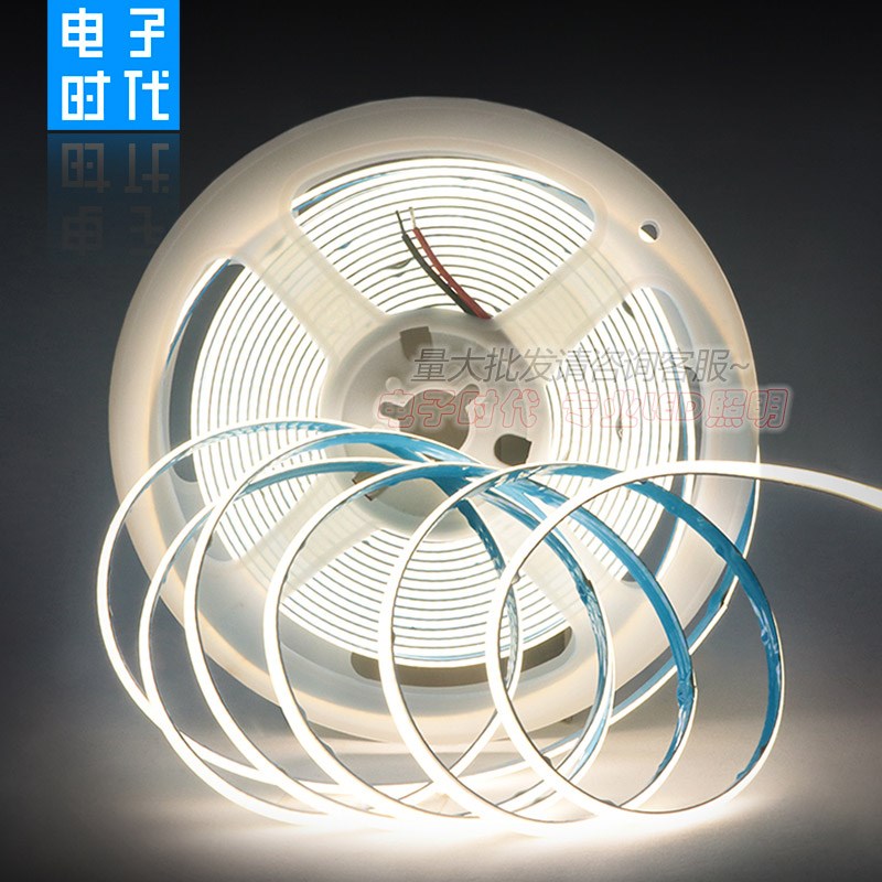 COB线性灯带12V超窄5mm/8mm高亮LED柔性灯条24V吊顶橱柜衣柜嵌入