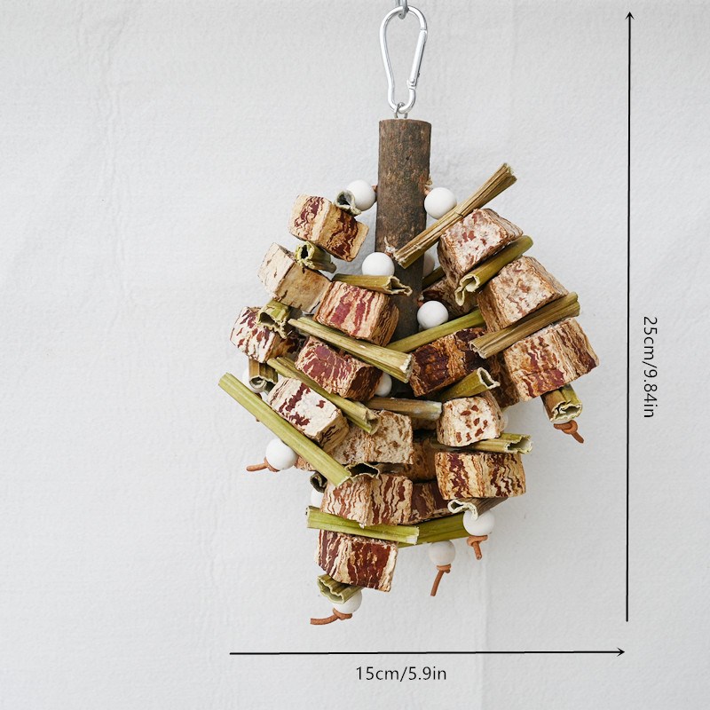 鹦鹉啃咬挂串鸟玩具木瓜茎秋千玄风牡丹虎皮杨桃干磨牙笼子用品