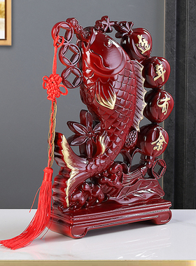 创意轻盈家居工艺品客厅酒柜玄关装饰开业乔迁礼品连年有余鱼摆件