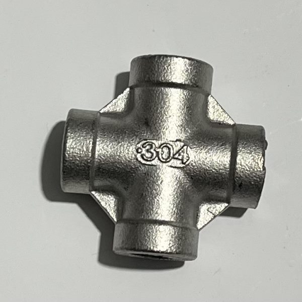 一分不锈钢内丝四通接头DN6 ZG1/8 PT RC BSPT 锥度螺纹55度x28牙
