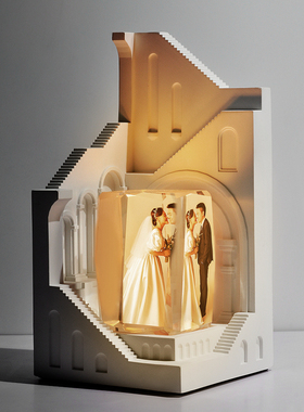 创意结婚礼物定i制照片夜灯高档摆件送老婆新人新婚闺蜜朋友纪念