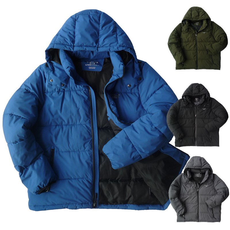 胸128-150h加肥加大码胖男款老爸冬季  4色连帽防风雨棉衣外套227