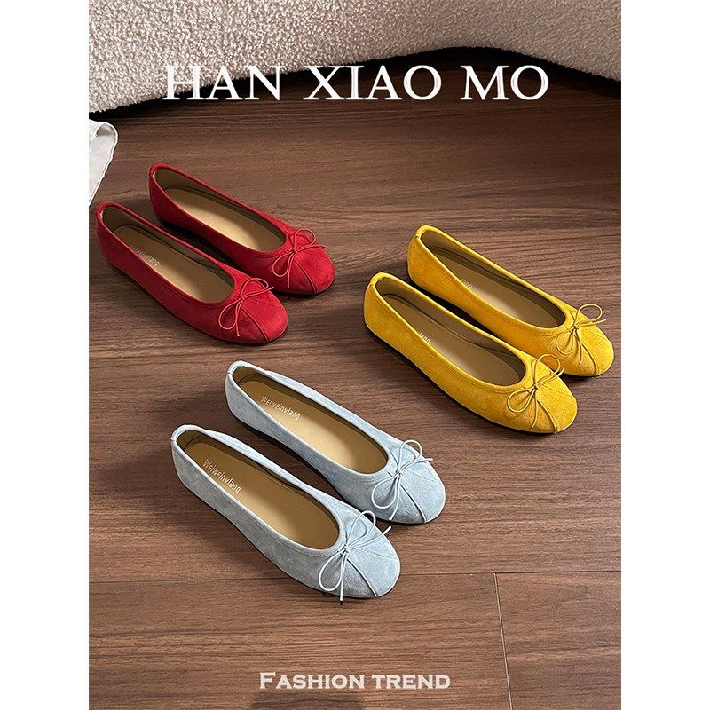 2025春夏季新款温柔风平底芭蕾鞋女软底浅口单鞋一脚蹬奶奶鞋大码,女鞋,时尚芭蕾鞋,淘宝优惠券,粉丝福利购,淘宝优惠卷