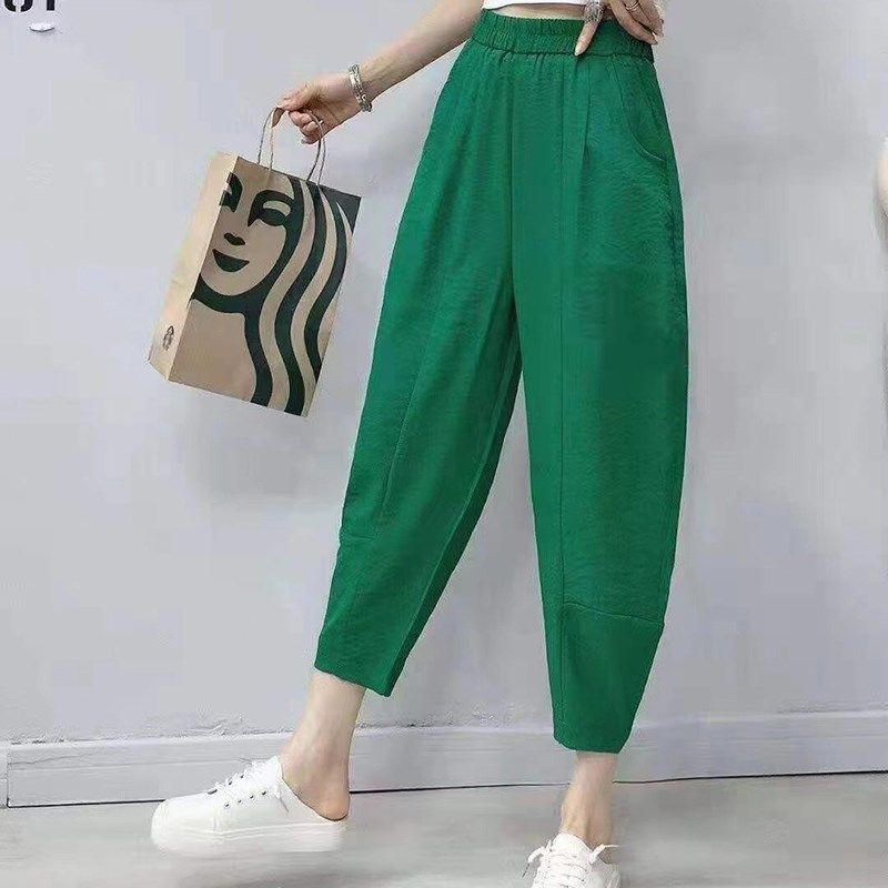 哈伦裤女宽松夏季薄款九分裤弹力中年妈妈裤子大码胖mm休闲萝卜裤,女装/女士精品,中老年女装,淘宝优惠券,粉丝福利购,淘宝优惠卷