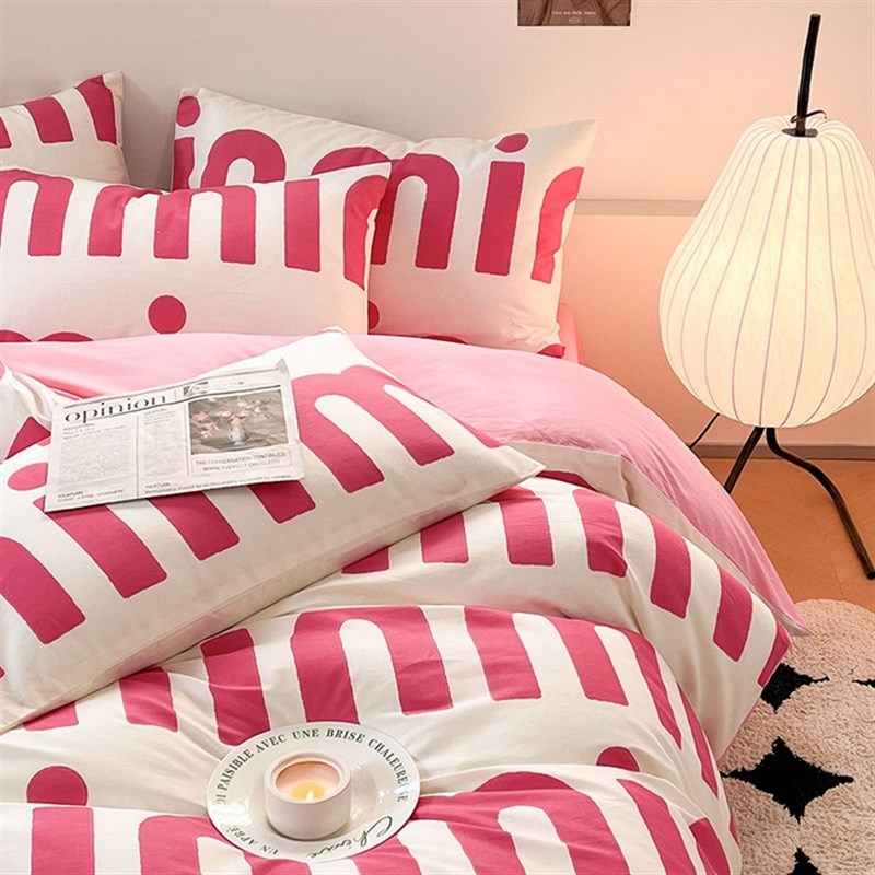 床上被套纯棉全棉100简约风床品单件被套150*200单双人被单