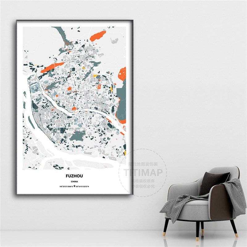 线描城市装饰画定制系列挂画线条搭配北京O客厅餐厅背景墙沙发图片