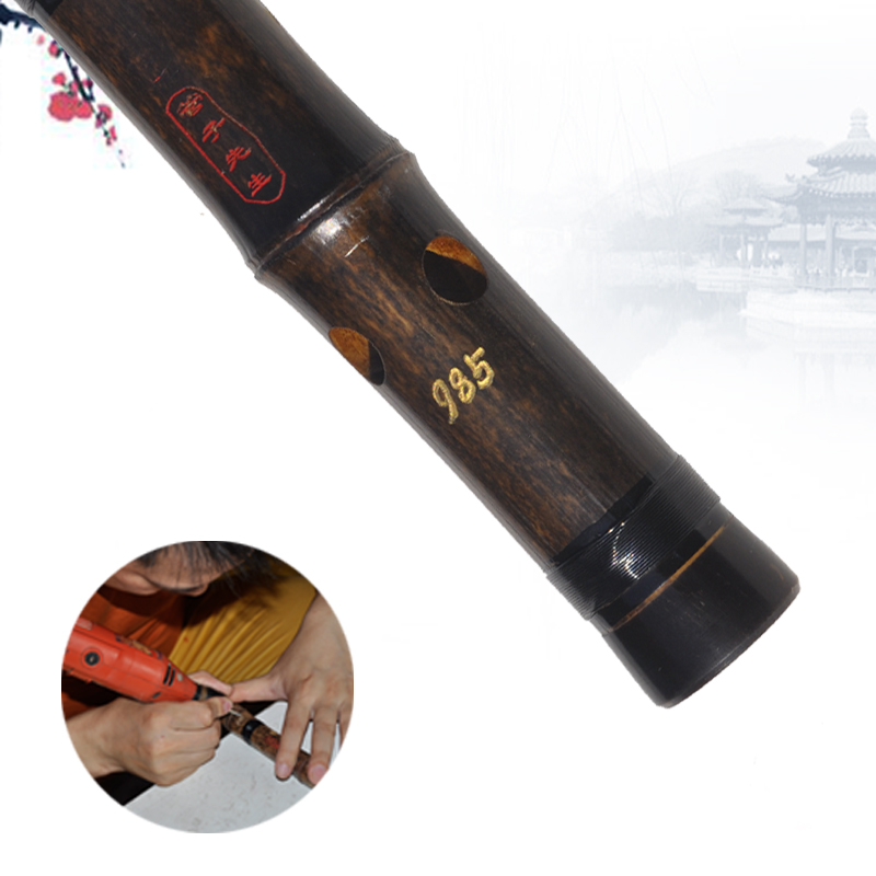 管子先生手工调音笛一节紫竹笛子老料精制专业横笛古风cdef调水灵