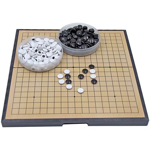 围棋棋盘套装黑白棋子磁性19路便携折叠棋盘儿童T学生初学者五子