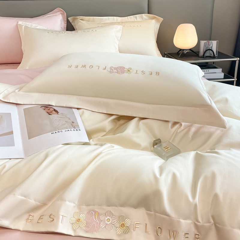 A类母婴级240支长绒棉四件套纯棉全棉被套床单笠2023新款床上用品