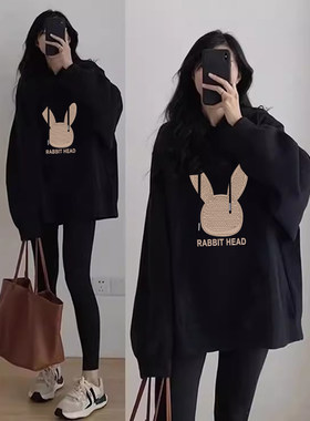 哺乳卫衣b外出辣妈款2023产后哺衣秋冬显瘦连帽哺乳服秋装外穿潮